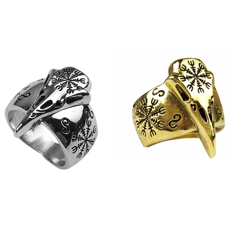 

1 pc Wolf Rings Beak Mouth Shape Ring Viking Norse Rune Vintage Signet Men Jewelry gift