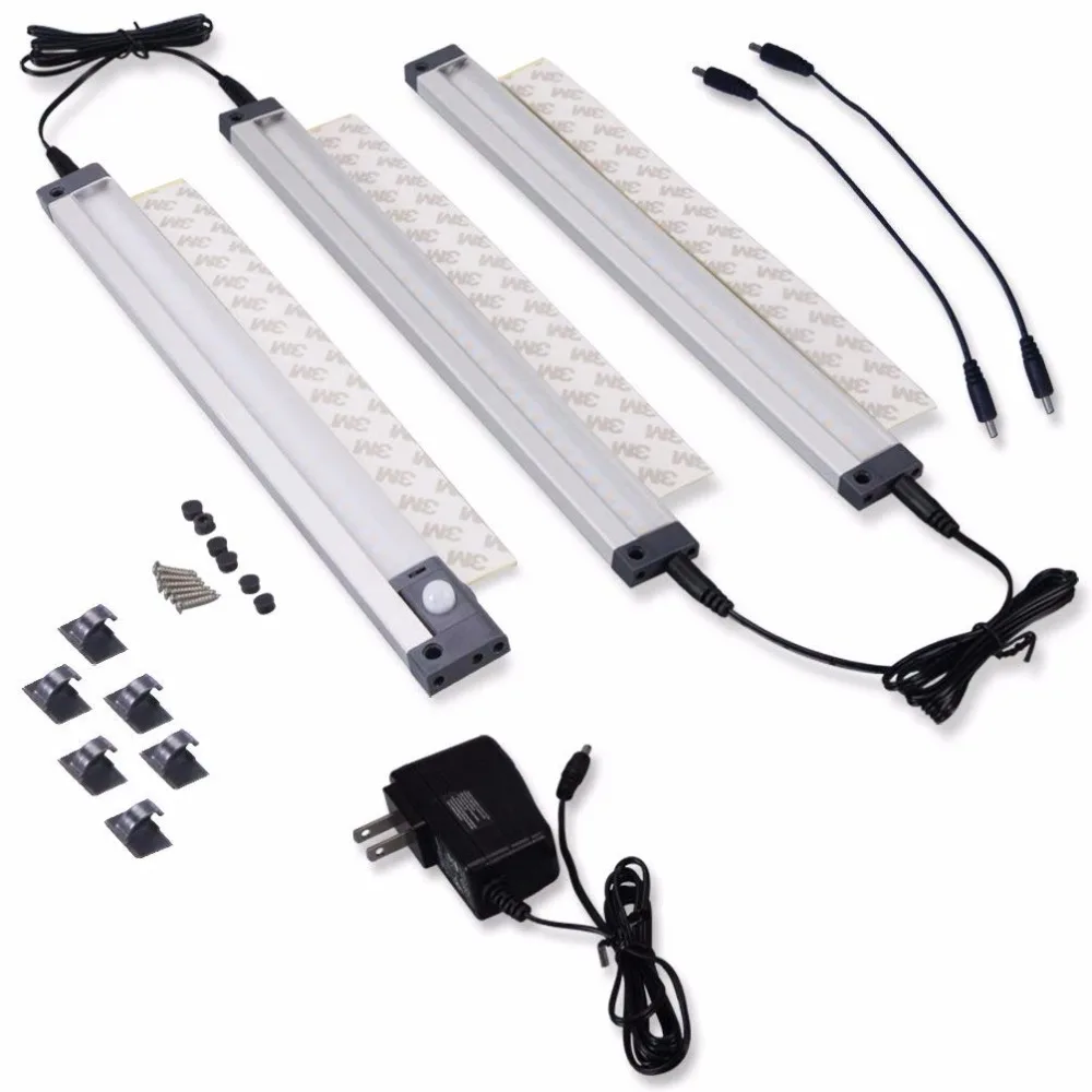 Motion Sensor LED Under Cabinet Light Kit LED Strip Light Fixture in Aluminiun 12V for Under Kitchen Cupboard Cabinet Lamp white
Motion Sensor LED Under Cabinet Light Kit LED Strip Light Fixture in Aluminiun 12V for Under Kitchen Cupboard Cabinet Lamp white