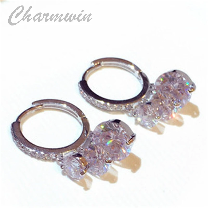 Charmwin New Korean Silver Needle Hoop Earrings For Women Luxury Rhinestone Earrings Women PE1808
Charmwin New Korean Silver Needle Hoop Earrings For Women Luxury Rhinestone Earrings Women PE1808