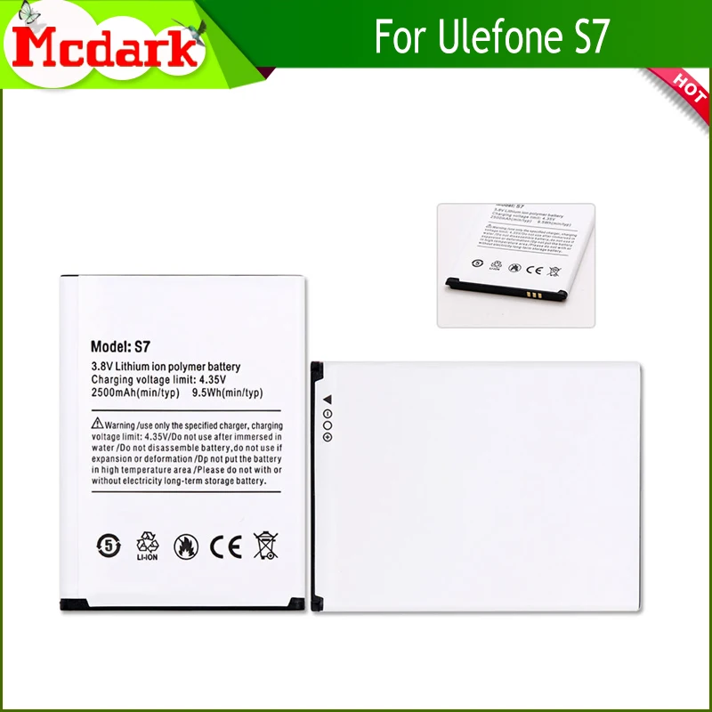 Mcdark For Ulefone S7 Battery Replacement High Quality Large Capacity 2500mAh Back Up Bateria For Ulefone S7 Smart Phone
Mcdark For Ulefone S7 Battery Replacement High Quality Large Capacity 2500mAh Back Up Bateria For Ulefone S7 Smart Phone