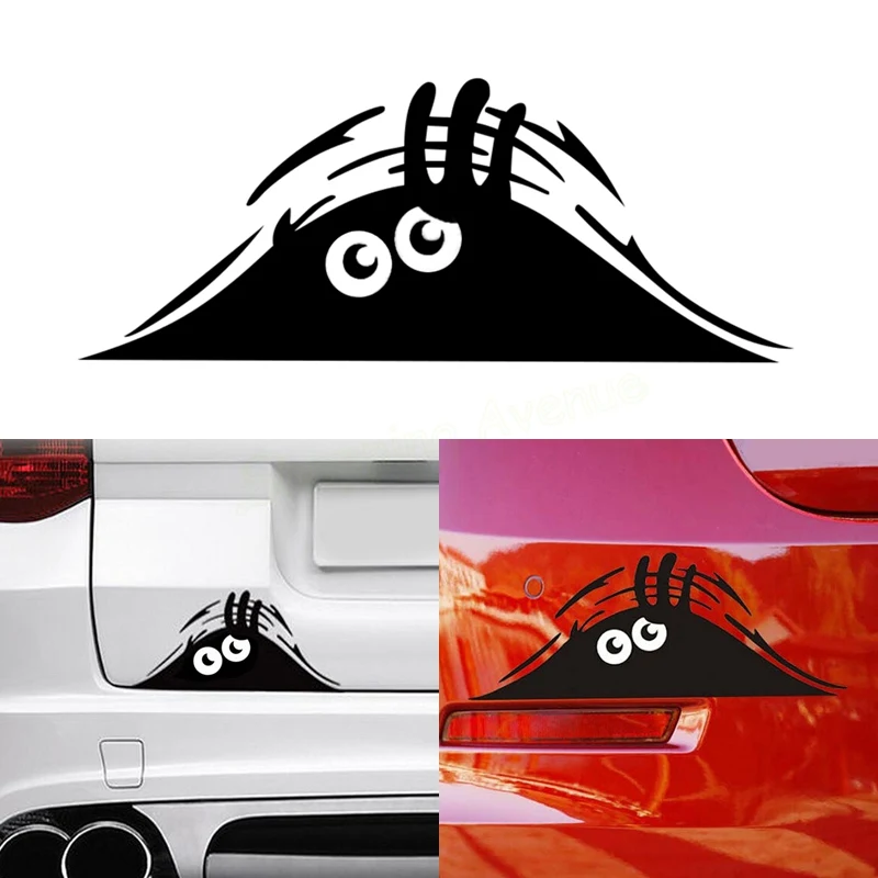 Image 20*8cm Funny Peeking Monster Auto Car Walls Windows Sticker Graphic Vinyl Car Decals Car Stickers Car Styling Accessories