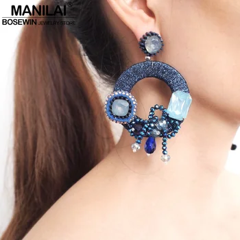 MANILAI Bohemia Circular Statement Drop Earrings For Women Luxury Multicolor Resin Bead Dangle Earrings Wedding Jewelry
MANILAI Bohemia Circular Statement Drop Earrings For Women Luxury Multicolor Resin Bead Dangle Earrings Wedding Jewelry
