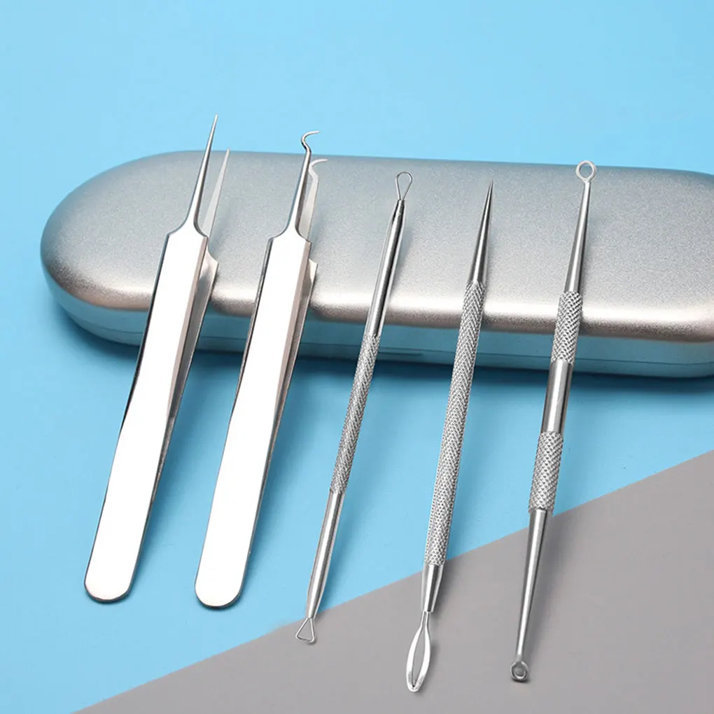 5PCS/Set Stainless Steel Acne Needle Blackhead Pimple Blemish Acne Extractor Remover Tools Kit
5PCS/Set Stainless Steel Acne Needle Blackhead Pimple Blemish Acne Extractor Remover Tools Kit