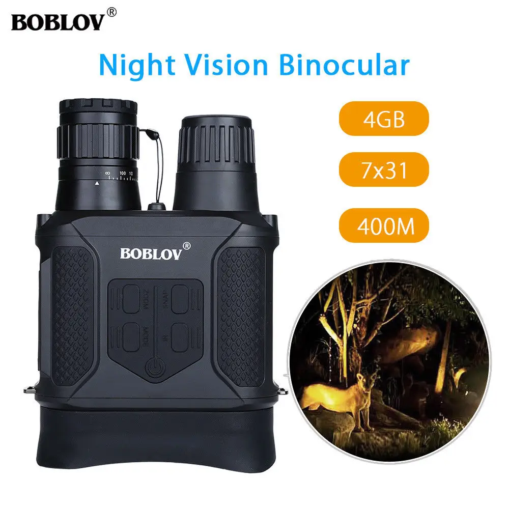 

BOBLOV NV400 Infrared Digital Night Vision Telescope High Magnification with Video Output Function Hunting Monocular 400m View