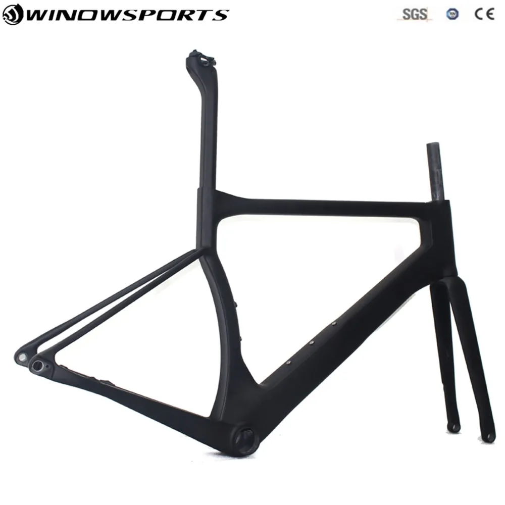 2018 new desgin road disc brake frame 1x groupset 142x12mm 700*28c Carbon Road Bicycle Frameset