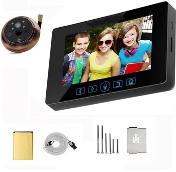 4.3 Inch touch key Free shipping Peephole Door Viewer Camera Eye Video Intercom Support TF Card Night Vision Home Security
4.3 Inch touch key Free shipping Peephole Door Viewer Camera Eye Video Intercom Support TF Card Night Vision Home Security
