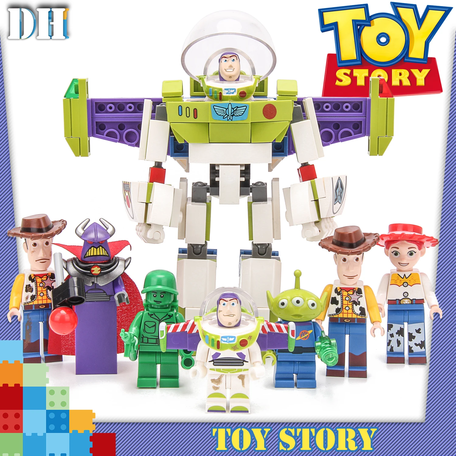 8 in1 Toy Story 4 Figures Gremlins Gizmo Woody Buzz Lightyear Jessie Andy Super Mario Building Blocks Friend toys
8 in1 Toy Story 4 Figures Gremlins Gizmo Woody Buzz Lightyear Jessie Andy Super Mario Building Blocks Friend toys