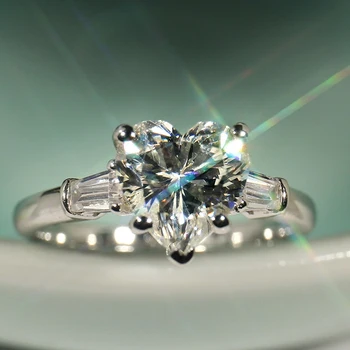 Fashion Real 925 Sterling Silver Wedding band Ring for Women Heart 3ct AAAA Cubic Zirconia Engagement rings Bridal Accessories
Fashion Real 925 Sterling Silver Wedding band Ring for Women Heart 3ct AAAA Cubic Zirconia Engagement rings Bridal Accessories