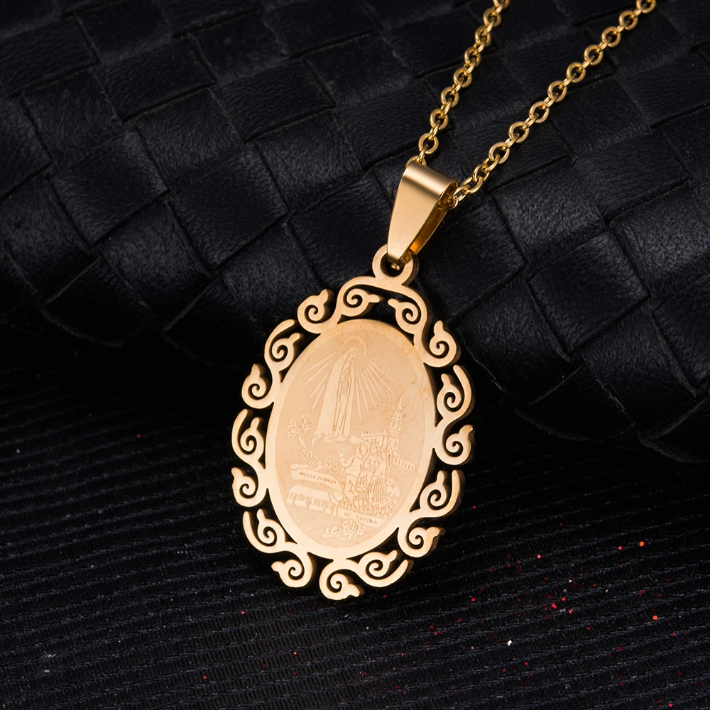 WANDO Guardian Religious Christian Amulet Stainless Steel 9style Virgin Mary and Children holy spirit Pendant Necklace jewelry
WANDO Guardian Religious Christian Amulet Stainless Steel 9style Virgin Mary and Children holy spirit Pendant Necklace jewelry