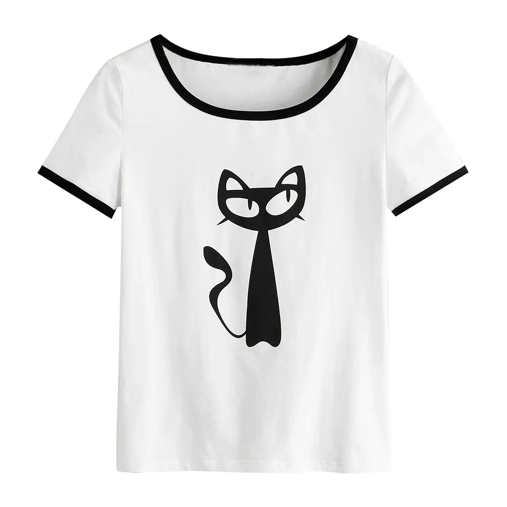 FREE OSTRICH Women T Shirts Cat Short Sleeve O-Neck White Solid Loose Cute Simple Vogue Elegant Noble Winter T-Shirt For Women
FREE OSTRICH Women T Shirts Cat Short Sleeve O-Neck White Solid Loose Cute Simple Vogue Elegant Noble Winter T-Shirt For Women