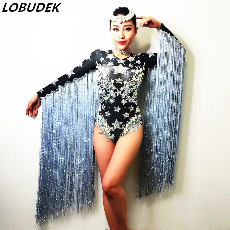 Super star black stones bodysuit jumpsuit Bright Crystals Rompers Catsuit women costumes dancer show nightclub bar Performance
Super star black stones bodysuit jumpsuit Bright Crystals Rompers Catsuit women costumes dancer show nightclub bar Performance
