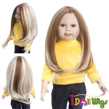 High Temperature Synthetic Fiber Brown/White/Blonde three colors blended hair Wigs for 18'' Height American Doll on Sale
High Temperature Synthetic Fiber Brown/White/Blonde three colors blended hair Wigs for 18'' Height American Doll on Sale