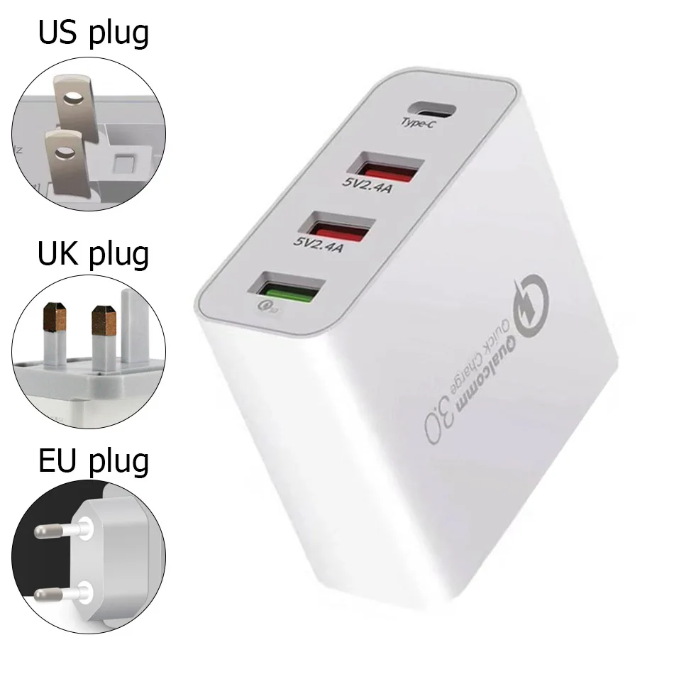 A3P TypeC PD Quick Charge 3.0 Fast 4 USB Charger For iPhone Samsung Xiaomi huawei Travel Wall Phone Charger adapter
A3P TypeC PD Quick Charge 3.0 Fast 4 USB Charger For iPhone Samsung Xiaomi huawei Travel Wall Phone Charger adapter