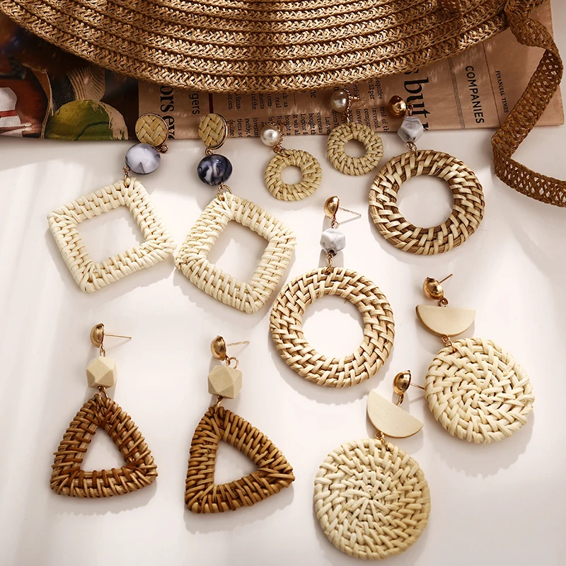 New bohemian ins woven beige geometric elements wooden earrings inlaid pearl earrings fashion variety earrings jewelry VE890
New bohemian ins woven beige geometric elements wooden earrings inlaid pearl earrings fashion variety earrings jewelry VE890