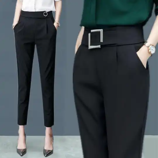 high waisted office trousers