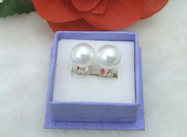 Great 10MM high luster Perfect Round White Sea Shell Pearl Earring Stering Silver 925 stud-ear157 Wholesale/retail Free shipping
Great 10MM high luster Perfect Round White Sea Shell Pearl Earring Stering Silver 925 stud-ear157 Wholesale/retail Free shipping