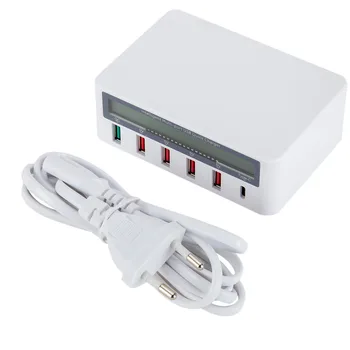 CARPRIE Usb Hub 5 Port USB QC 3.0 Quick Charger 5V 10A AC 100-240V LCD Voltage Current Display For IPhone IPad Samsung +EU Plug
CARPRIE Usb Hub 5 Port USB QC 3.0 Quick Charger 5V 10A AC 100-240V LCD Voltage Current Display For IPhone IPad Samsung +EU Plug