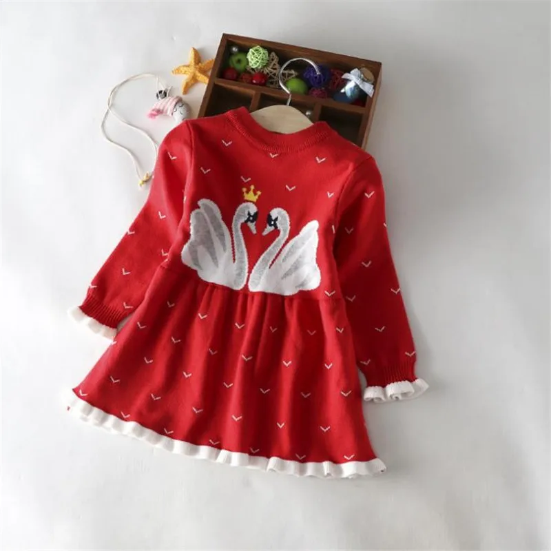 girls autumn Dress Cartoon swan for girl kids Tops Knitting clothes winter Shirts Clothing Christmas Dresses pullover 5 6 7years
girls autumn Dress Cartoon swan for girl kids Tops Knitting clothes winter Shirts Clothing Christmas Dresses pullover 5 6 7years