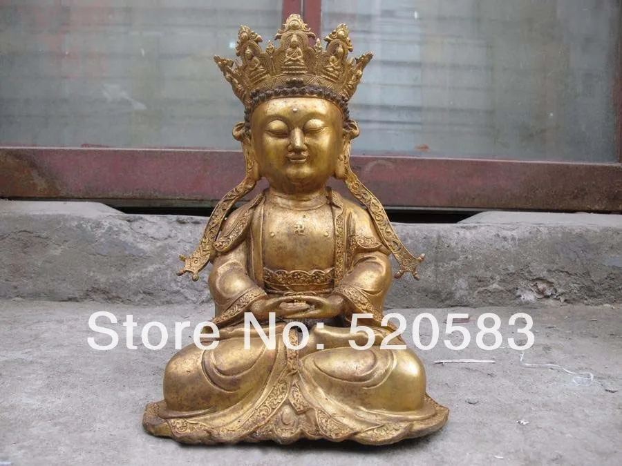 Free Shipping Tibet Buddhism classical Bronze Gilt Ru Lai Shakyamuni Amitabha Buddha statuary
Free Shipping Tibet Buddhism classical Bronze Gilt Ru Lai Shakyamuni Amitabha Buddha statuary