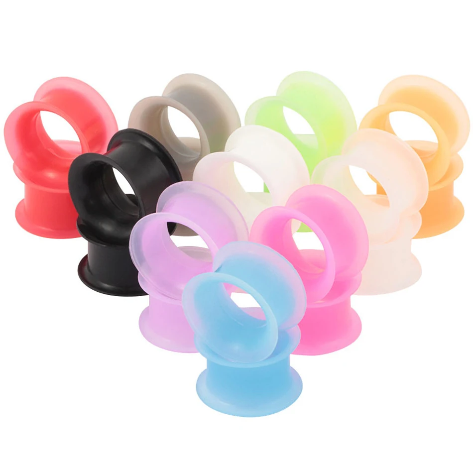 Pair Silicone Flexible Thin Double Flared Flesh Tunnel Ear Plugs Ear Gauge Expander Stretcher Earlets Earrings Ear Piercing
Pair Silicone Flexible Thin Double Flared Flesh Tunnel Ear Plugs Ear Gauge Expander Stretcher Earlets Earrings Ear Piercing