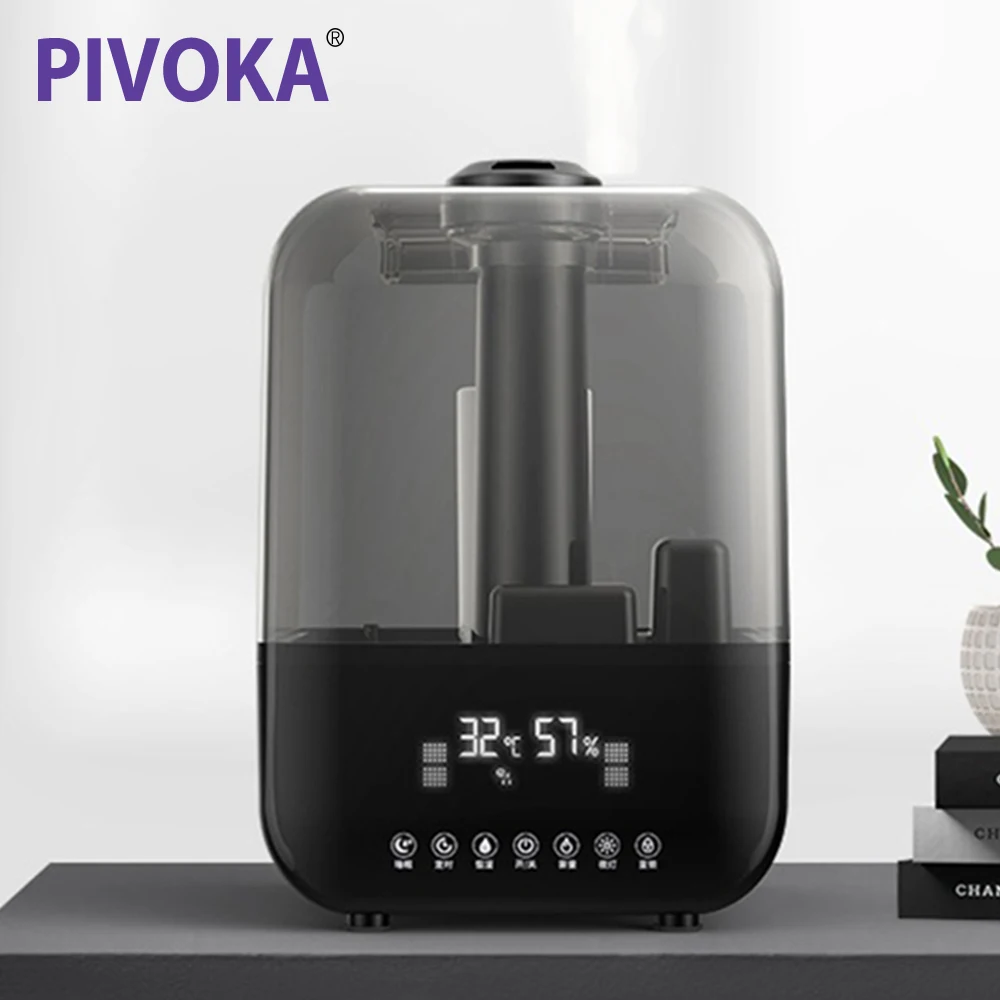 

PIVOKA 5L Large Capacity Air Humidifier Remote Control Aroma Diffuser Smart Version Timing Night Light Mist Maker for Home