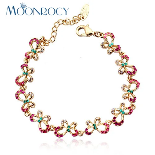 MOONROCY Free Shipping Fashion Austrian Crystal butterfly Bracelet Wholesale Jewelry multicolor Crystal for women Gift
MOONROCY Free Shipping Fashion Austrian Crystal butterfly Bracelet Wholesale Jewelry multicolor Crystal for women Gift