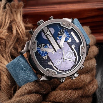 Oulm Fabric Strap Men Luxury Watches Super Big Dial Sports Male Quartz Watch 2 Time Zone Fashion Casual Men's Wristwatch
Oulm Fabric Strap Men Luxury Watches Super Big Dial Sports Male Quartz Watch 2 Time Zone Fashion Casual Men's Wristwatch