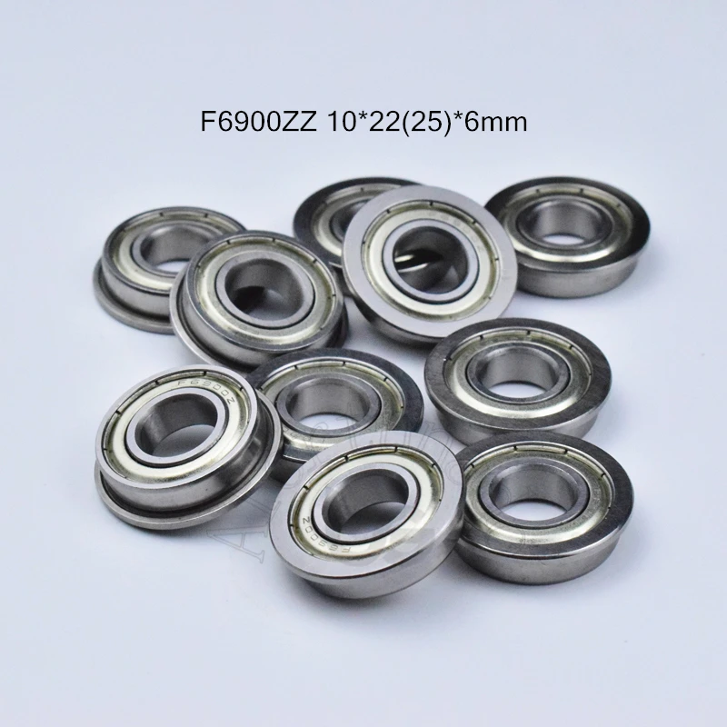 

F6900ZZ 10*22&25*6 mm 10pieces free shippping Flange bearings free shipping 6900 F6900Z F6900ZZ chrome steel deep groove bearing