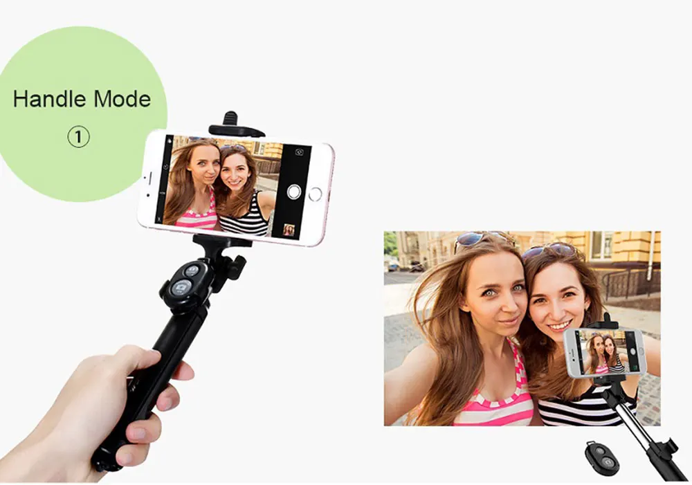 Rovtop Protable Tripod Monopod Selfie Stick Bluetooth Selfie Stick Tripods With Button For iphone 6 7 8 Plus IOS Android