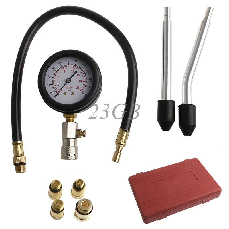 Portable Engine Cylinder Pressure Gauge Compression Tester Diagnostic Tool Kit D01
Portable Engine Cylinder Pressure Gauge Compression Tester Diagnostic Tool Kit D01