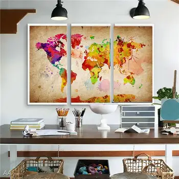 3 Pieces Canvas Wall Art Canvas Painting World Watercolor Map Landscape Wall Pictures For Living Room Hd Print Unframed gift
3 Pieces Canvas Wall Art Canvas Painting World Watercolor Map Landscape Wall Pictures For Living Room Hd Print Unframed gift