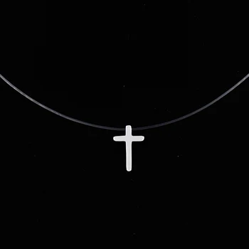 Women Transparent Fishing Line Necklaces Pendants Cross Necklace Invisible Chain Choker Necklaces Collier Femme
Women Transparent Fishing Line Necklaces Pendants Cross Necklace Invisible Chain Choker Necklaces Collier Femme
