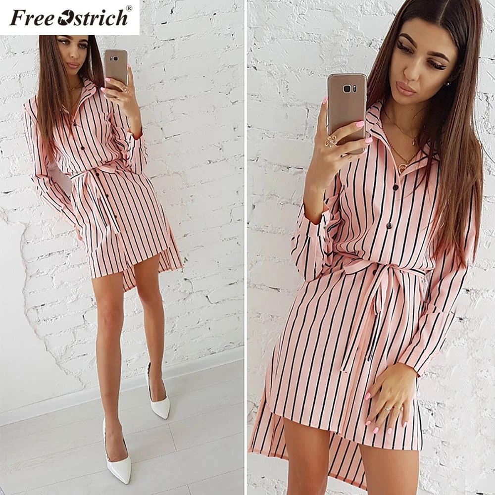FREE OSIRICH Dress Summer 2019 Striped Button Shirt Dress Bohemian Casual Women Dresses Long Sleeve Above Knee Dress
FREE OSIRICH Dress Summer 2019 Striped Button Shirt Dress Bohemian Casual Women Dresses Long Sleeve Above Knee Dress
