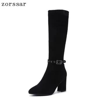 {Zorssar} 2018 Fashion Female Winter Thigh High Boots Cow Suede Leather High Heels Women Knee High boots Shoes Plus Size 33-43
{Zorssar} 2018 Fashion Female Winter Thigh High Boots Cow Suede Leather High Heels Women Knee High boots Shoes Plus Size 33-43