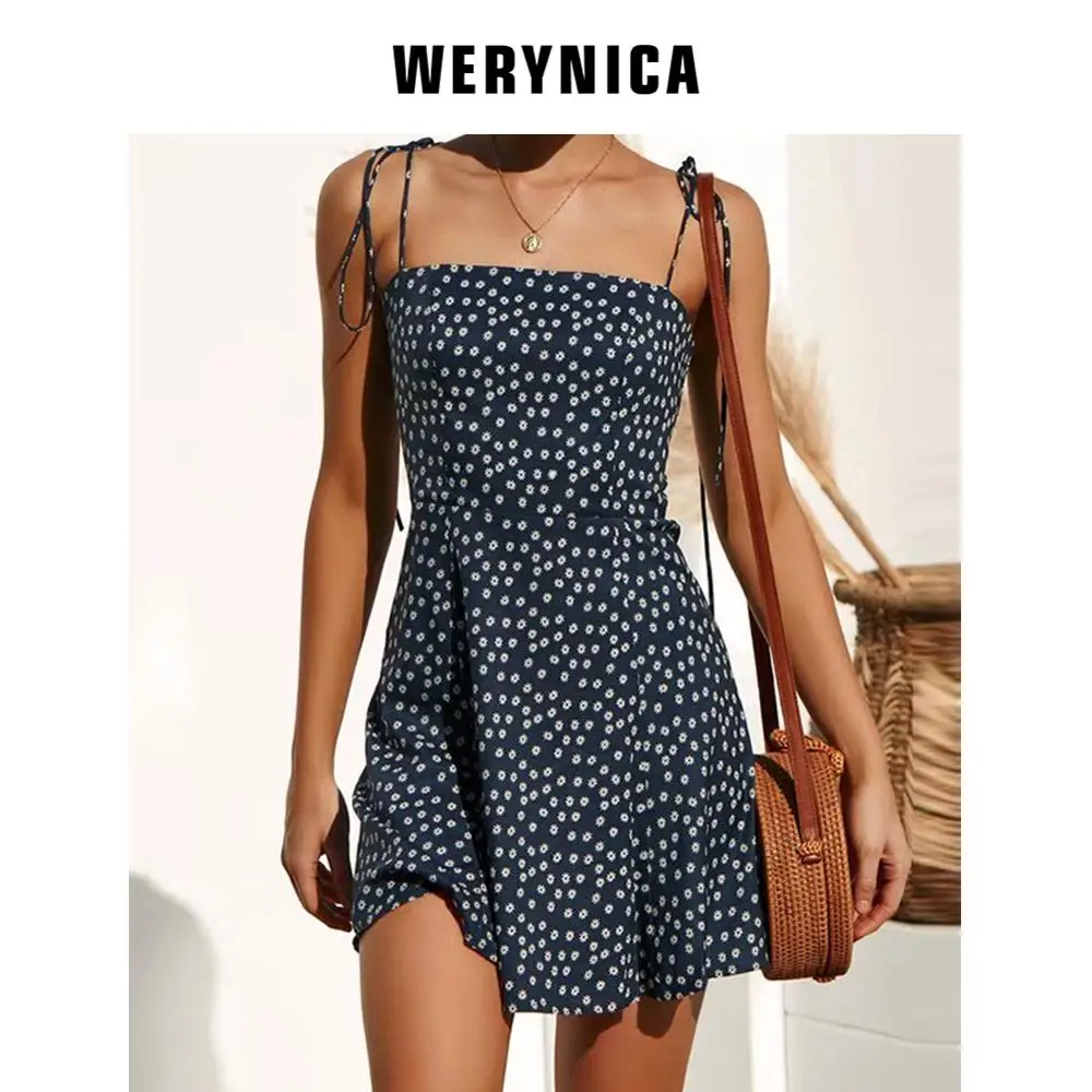 Werynica Summer Women Flower Decorated Print Dress Off-shoulder Party Beach Sundress Boho Spaghetti Mini Sexy A-Line Dresses
Werynica Summer Women Flower Decorated Print Dress Off-shoulder Party Beach Sundress Boho Spaghetti Mini Sexy A-Line Dresses