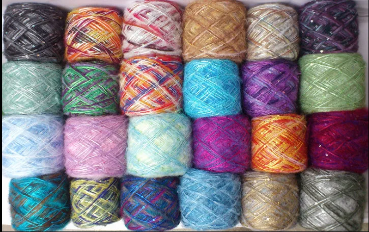 New Segment dyeing Mixed color thin Thread Mohair natural soft silk milk cotton Yarn With Sequins 100g
New Segment dyeing Mixed color thin Thread Mohair natural soft silk milk cotton Yarn With Sequins 100g