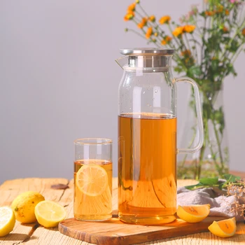 Glass Water Pot With Stainless Steel Strainer Mlilk Jug Glass Pitcher Drinking Kettle Water Bottle Tumbler Jar 1.7L For Home
Glass Water Pot With Stainless Steel Strainer Mlilk Jug Glass Pitcher Drinking Kettle Water Bottle Tumbler Jar 1.7L For Home