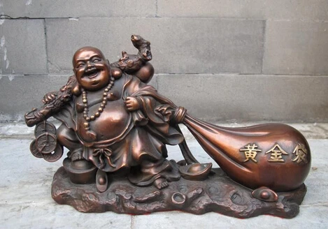 shitou 001814 Chinese Buddhism Pure Bronze YuanBao Bag Wealth Gourd Maitreya Buddha Statue
shitou 001814 Chinese Buddhism Pure Bronze YuanBao Bag Wealth Gourd Maitreya Buddha Statue