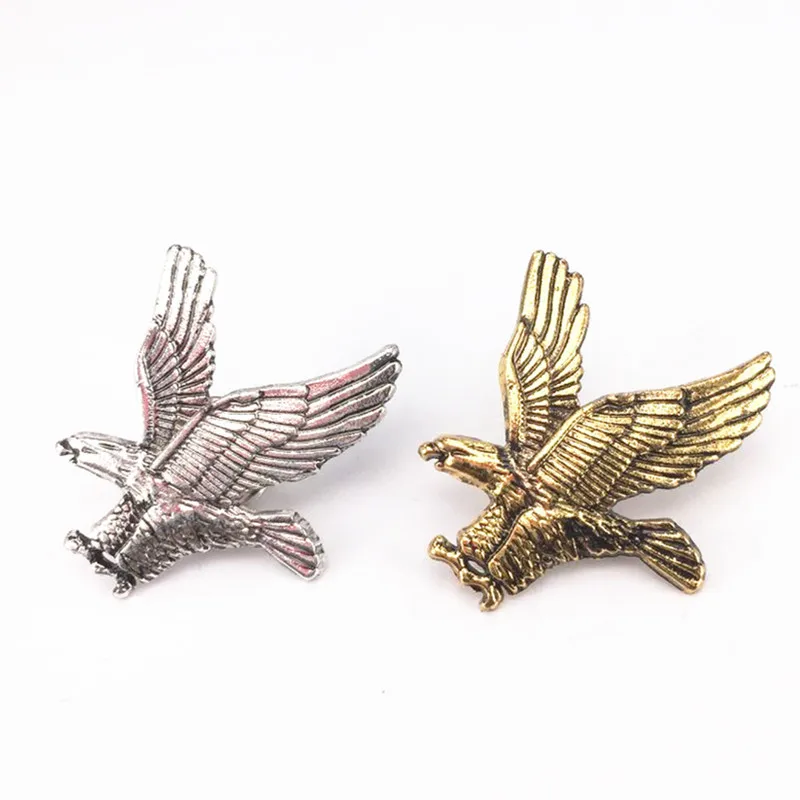 Image Wholesale  12 Pcs  Unisex Eagle  Shirt Brooch Pin Collar Button Stud Brooches Women  Men Jewelry