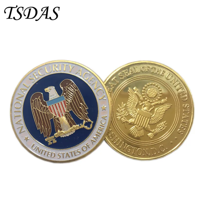 USA NATIONAL SECURITY AGENCY Souvenir Coin Die Stamping Golden Coin Dia 40mm 1 Ounce 24K Gold Plated coin Clearance Sales
USA NATIONAL SECURITY AGENCY Souvenir Coin Die Stamping Golden Coin Dia 40mm 1 Ounce 24K Gold Plated coin Clearance Sales