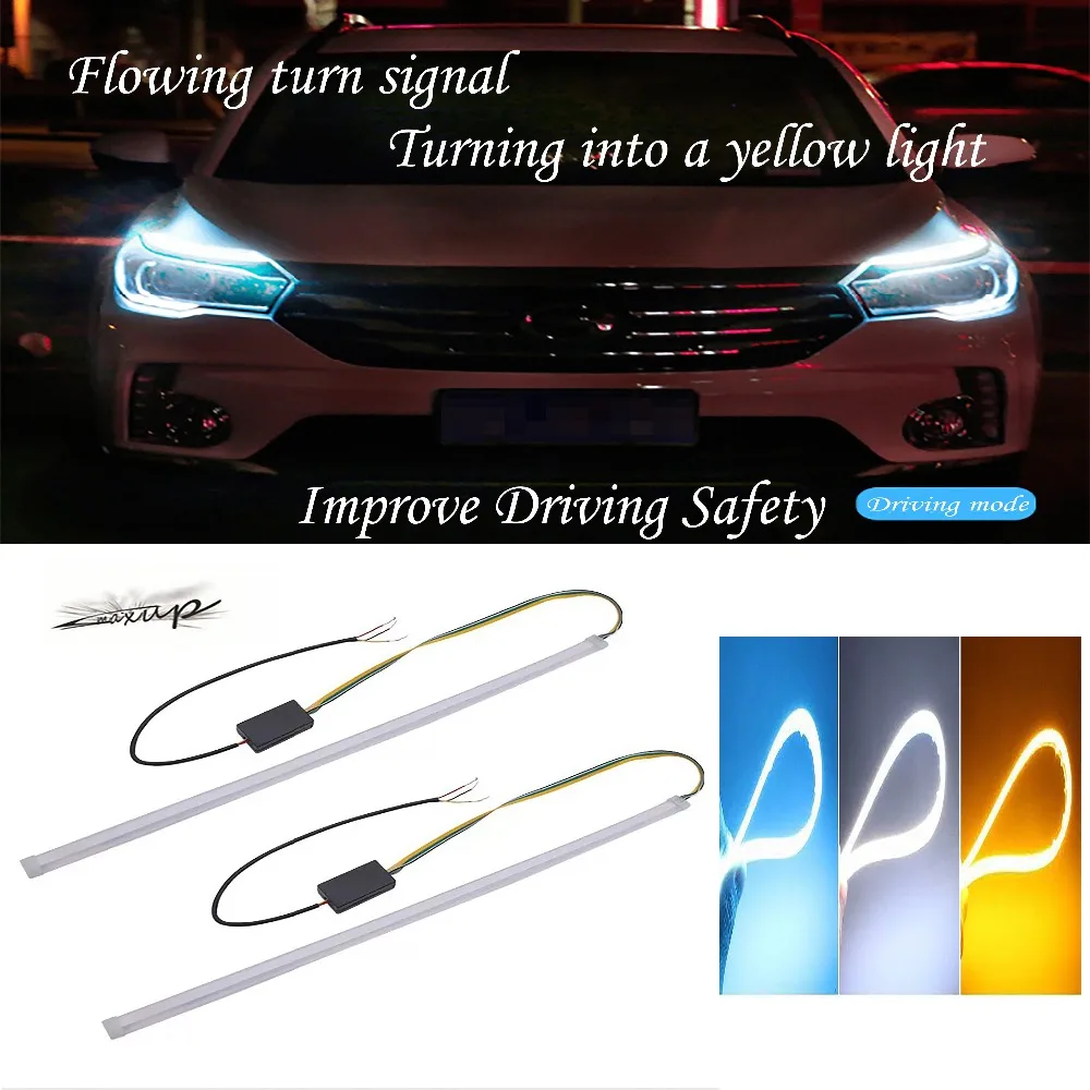 Maxup 2pcs 30cm Automobile LED DRL daytime running light headlight flowing turn signals Flexible Strip for all car types model
Maxup 2pcs 30cm Automobile LED DRL daytime running light headlight flowing turn signals Flexible Strip for all car types model