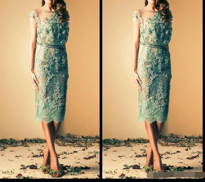 2019 Vintage Tea Length Sheer Scoop Neck Short Sleeve Formal dress Short Column Tea-Length Red Carpet Prom dresses Evening Dress
2019 Vintage Tea Length Sheer Scoop Neck Short Sleeve Formal dress Short Column Tea-Length Red Carpet Prom dresses Evening Dress