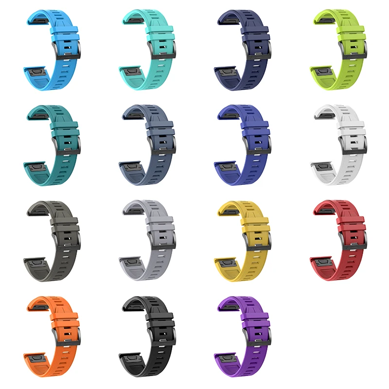 26mm Sports Smart Watch band for Garmin Fenix 5X Plus Watch Band Tabby Silicone Watch Belt with Black Buckle Smart Accessories
26mm Sports Smart Watch band for Garmin Fenix 5X Plus Watch Band Tabby Silicone Watch Belt with Black Buckle Smart Accessories