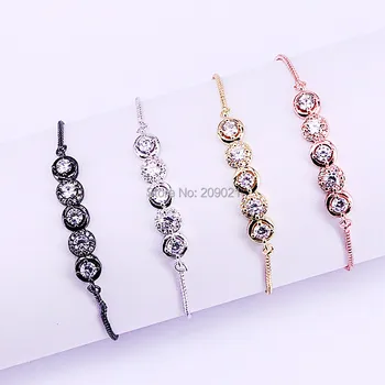 10Pcs Micro Pave CZ Zircon Crystal Connector Bracelets Adjustable Jewelry for Women or Girls Gift
10Pcs Micro Pave CZ Zircon Crystal Connector Bracelets Adjustable Jewelry for Women or Girls Gift