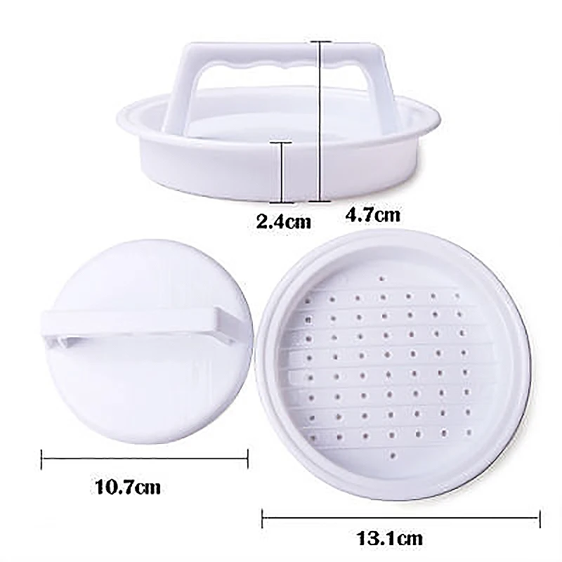 Mayitr 1pc Plastic Hamburger Press Mold Set DIY Hamburgers Tool Hamburger Meat Beef Patty Maker Molds Kitchen Bakeware Tool
Mayitr 1pc Plastic Hamburger Press Mold Set DIY Hamburgers Tool Hamburger Meat Beef Patty Maker Molds Kitchen Bakeware Tool
