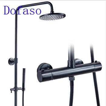 Dofaso oil rubbed Luxury 8" Black Rainfall Shower Mixers Thermostatic Control Shower Faucet thermostatic mixer shower tap
Dofaso oil rubbed Luxury 8" Black Rainfall Shower Mixers Thermostatic Control Shower Faucet thermostatic mixer shower tap