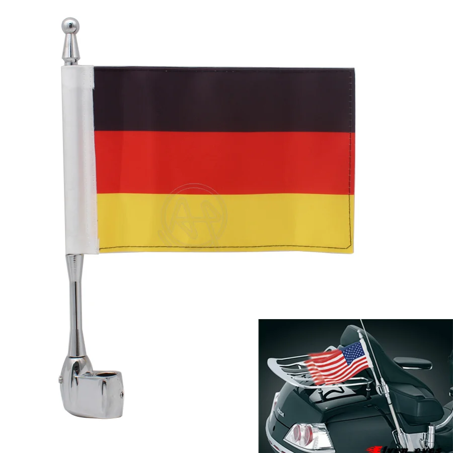 1pcs For Honda GoldWing GL1800 GL1500 2001-12 Motocycle Germany Flag Side Mount Luggage Rack Antenna Vertical Flagpole
1pcs For Honda GoldWing GL1800 GL1500 2001-12 Motocycle Germany Flag Side Mount Luggage Rack Antenna Vertical Flagpole