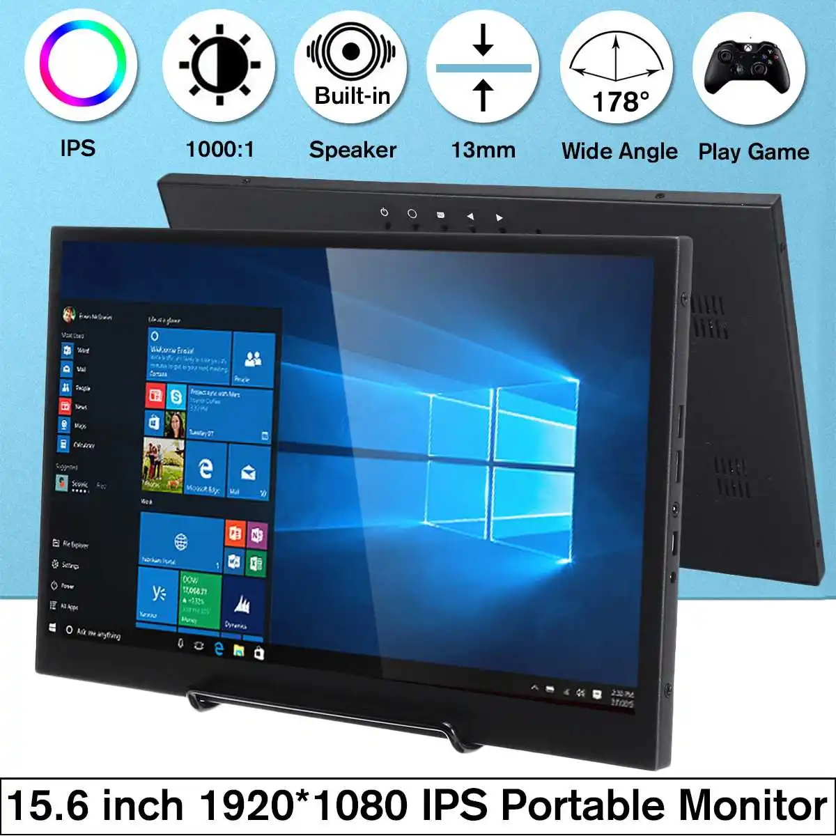 Portable LCD Monitor 15.6 Inch HD 1080P Screen Gaming Computer USB Type C HDMI Display for Switch Laptop Phone for Xbox for PS4
Portable LCD Monitor 15.6 Inch HD 1080P Screen Gaming Computer USB Type C HDMI Display for Switch Laptop Phone for Xbox for PS4