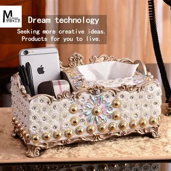 European style multifunctional box table remote storage box resin Box Retro decoration room 
European style multifunctional box table remote storage box resin Box Retro decoration room