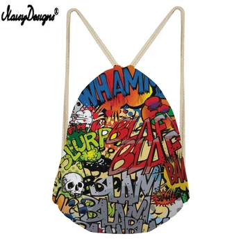 NOISYDESIGNS Kids Linen Storage Bags 2019 Hip Hop Graffiti Printed Drawstring Sack Women Small Shopping Mochilas 3D Customzied
NOISYDESIGNS Kids Linen Storage Bags 2019 Hip Hop Graffiti Printed Drawstring Sack Women Small Shopping Mochilas 3D Customzied